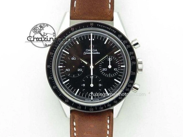 0206 ZipUp Speedmaster Misson To Neptune 1:1 Best Edition Blue Dial On Nylon Strap Quartz 7854